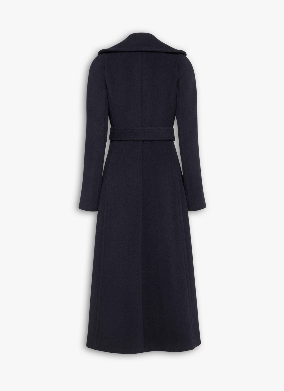 CINCHED WOOL COAT ALAÏA MARINE CINCHED WOOL COAT